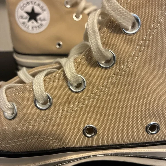 Unisex CONVERSE CHUCK 70 Canvas HIGH TOP Oat Milk Beige Women size 7/Men Size 5 - Picture 8 of 14